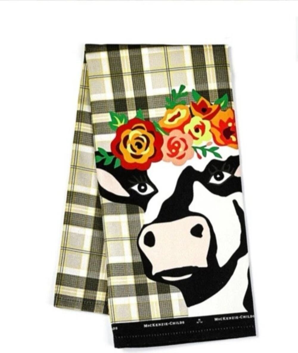 Mackenzie Childs Frida Cowlo Kitchen Dish Towel 100% Cotton NEW